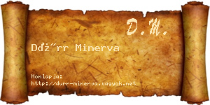Dürr Minerva névjegykártya